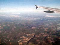 France from the plane window
