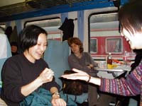 Playing on the train