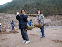 Aya and Hiromi at work