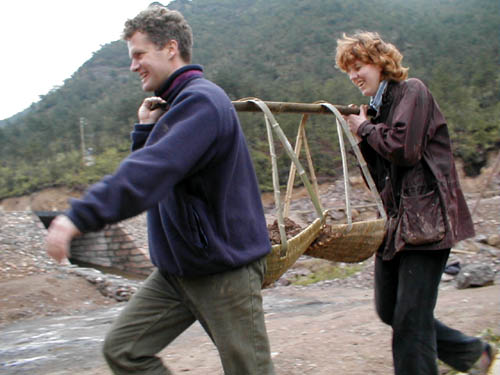 Graeme and Katinka working - apparently