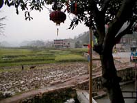 From the restaurant in the side of the hill