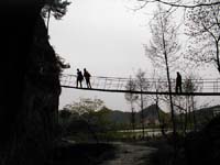 Over the rope bridge