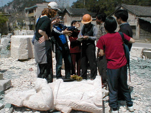 Around the stone