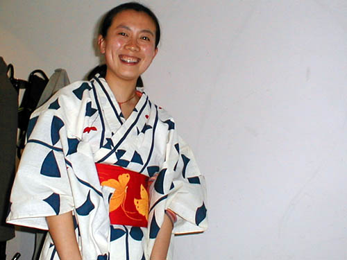 Wen Bo dressed up