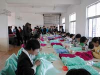 At the bedding factory