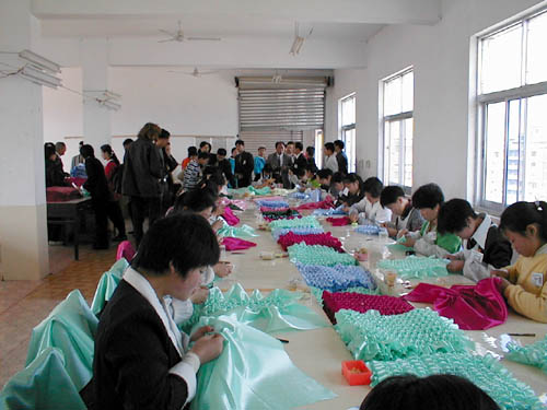 At the bedding factory