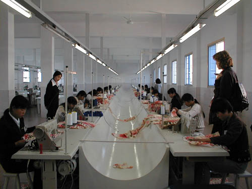 At the bedding factory