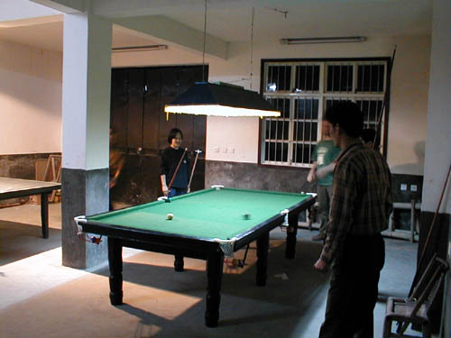 Playing pool