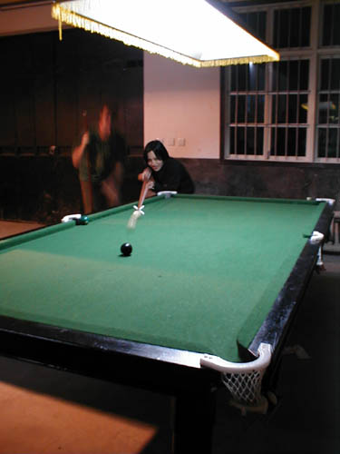 Playing pool