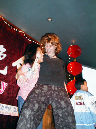 Hiromi and Katinka dancing
