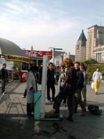 Katinka being weighed