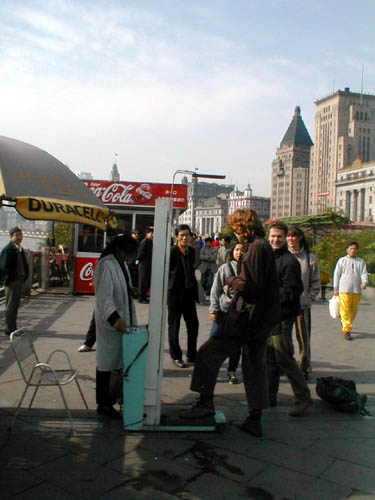 Katinka being weighed