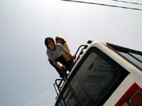 Aya on the bus