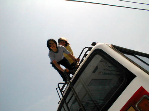 Aya on the bus