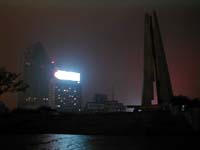 At night